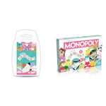 Top Trumps Squishmallows Monopoly Board Collectors Edition with exclusive 4 inch Cam the Cat plush Card Game, Play with Fifi the Fox and Brock Bulldog, gift for ages 6 plus