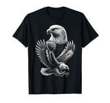 Cool Eagle in Flight and Proud Pose Portrait T-Shirt