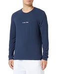 Calvin Klein Men Sweatshirt L/S Crew Neck no Hood, Multicolor (Blueberry), M