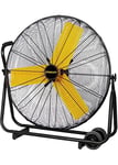 Stanley ST-30BCT-E Floor Fan - Mobile Construction Fan, 88 x 24.2 x 90.5 cm, Metal, IPX4-82dB Certified, Black/Yellow