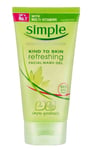 Simple Kind to Skin Refreshing Facial Wash Gel Face Wash 100% Soap Free 50ml X1