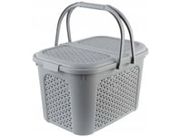 Keeeper Picknickkorg "Inka", 28 Liter, Nordiskt Röd Shoppingkorg Med Lock, I Rottinglook, 2 Handtag, - 1 St (1065943700000)