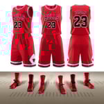#NBA 22/23 Bulls # 23 Ärmlös tröja Barn Vuxen Basketboll Jersey Set XL