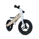 Hauck Wooden Balance Bike Balance N Ride, from 2 Years up to 20 kg, 12 Inch Air Wheels, Height-Adjustable Saddle, Bell, Carry Handle, FSC® Certified Toddler Bike, No Pedals (Zebra)