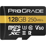 ProGrade Digital Carte microSD V60 (128 Go) testée pour Les appareils de Cartes SD Pleine Taille | Jusqu'à 250 Mo/s en Lecture, 130