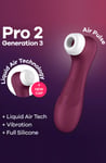 Satisfyer Pro 2 Generation 3 With Liquid Air Red