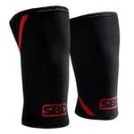 SBD Apparel - Powerlifting Knee Sleeves Black/Red Large L