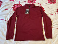 Nike ACG Dri-Fit Base Layer 1 1/4 Zip Compression Top - Burgundy - Size S - NWT