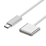 Câble pour MacBook USB C vers MagSafe 3 Nylon Tressé 2m LED Original Apple Blanc
