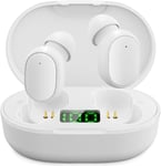 Ecouteurs Bluetooth sans Fil, Casque Bluetooth 5.3, Earpods, Stéréo Basse Profonde, Commande Intelligente à Touche Unique, Affichage LED, Autonomie de 30 Heures, USB-C (Noir)