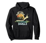 Just A Boy Who Loves Snails Lover Fun Gastropod Retro Snail Pullover Hoodie
