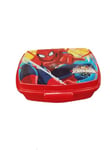 ALMACENESADAN Appareil à croque-monsieur rectangulaire multicolore, produit en plastique réutilisable, sans BPA, dimensions intérieures 16,5 x 11,5 x 5,5 cm (Spiderman)