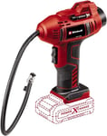 Einhell Power X-Change Cordless Car Tyre Inflator Air Compressor - 18 V, Max. 11 bar, 60cm Compressed Air Hose, Automatic Shut-Off Function - CE-CC 18 Li Solo (Battery Not Included)