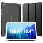 Dadanism Case for Samsung Galaxy Tab A7 10.4 Inch 2020 (SM-T500/T505/T507), Translucent PC Back Shell Ultra Slim Lightweight Trifold Stand Cover with Auto Sleep/Wake, Samsung A7 Tablet Case - Black