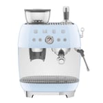SMEG - Manuell Kaffemaskin med Kvarn Pastellblå