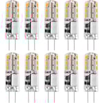 10x G4 LED-lampor 12V AC/DC Varmvit 3000K2W, Ej dimbart ljus