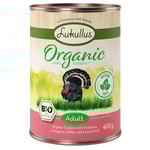 Lukullus Organic Adult ekologisk kalkon & ekologisk zucchini (glutenfritt) - 6 x 400 g