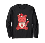 Funny Chocolate for Colorful Chocolate Cat With Hot Cocoa Long Sleeve T-Shirt