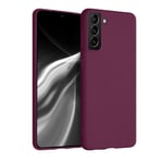 kwmobile TPU Case Compatible with Samsung Galaxy S21 Plus - Case Soft Slim Smooth Flexible Protective Phone Cover - Bordeaux Violet