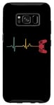 Coque pour Galaxy S8 Vintage Gamer Heartbeat Manette pour joueurs de jeux vidéo