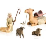 4-pack Willow Tree Nativity Figur Staty Handmålad Dekoration Julgåva Juldekoration Ornament