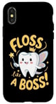 Coque pour iPhone X/XS Floss Like a Boss Cute Tooth Fairy Amusant pour les enfants