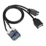 Sutinna KEY A-E to USB 2.0 Expansion Card, Easy Installation M.2 NGFF to USB Riser Card, for M.2 KEY A-E Interface Notebook