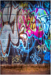 Vinylbakgrund 1.5x2.1m Graffiti Tags | Matt tunn vinyl | Studiobakgrund