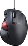 ELECOM EX-G Trackball Mouse, Wired, Thumb Control, Ergonomic Design, 5-Button