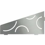 Tablette d'angle murale SHELF-S3 curve Acier inox brossé