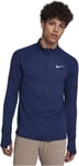 Nike Dri-Fit Element 2.0 Half-Zip Blue Long Sleeve Men's Running Gym Top Size XL