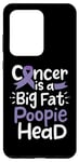 Galaxy S20 Ultra Cancer Awareness Ribbon Lavender Poopie Head Fighter Chemo Case