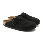 Birkenstock Boston Suede Mjuka Fotbäddsskor Unisex Halkskydd Casual Skor Black 40