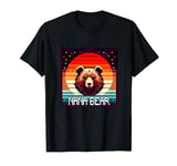 nana Bear Pixel art 8 16 Bit Artwork Gamer Vintage Sunset T-Shirt