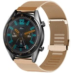 Tosenpo Strap for Huawei Watch GT,Metal Replacement Bracelet for Huawei Watch GT Active/Watch GT Sport/Watch GT Classic/Watch GT Elegant (Rose Gold)