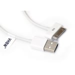 vhbw câble de données USB (type A sur lecteur MP3) compatible avec Apple iPod 5.5 Gen. (Video) - A1136 - 30Gb lecteur MP3 - blanc