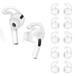 OneCut 5 Pairs Silicone Ear Tips for Wireless Headphones 2019,Silicone Anti-Slip Anti-Drop Ear Hook Gel Earbuds Earphones [Not Fit in The Charging Case] Protective Accessories Tips(White)