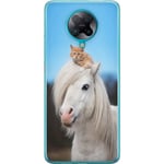 Xiaomi Poco F2 Pro Transparent Mobilskal Katt och Häst