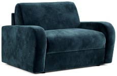 Jay-Be Deco Velvet Love Chair Sofa Bed - Ink Blue