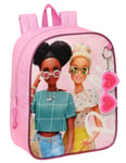 SAFTA Backpack Nursery Adapt.Barbie Cart Girl, Pink, Estándar, Casual