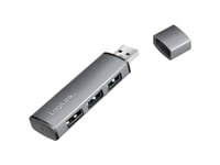 Logilink Usb 3.2 Gen 2 Hub, 3-Port, Usb-A, Aluminum, Grey