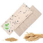 Blumtal XXL Coussin Chauffant Micro Onde au graines de blé 50x20cm - Alternative au bouillotte Noyau de Cerise - Nuque et épaules - bouillotte Micro-Onde avec Housse|Sac Amovible 100% Coton Lavable