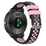 Garmin 20mm Vivoactive 3 dual-color silicone watch band - Black / Pink Hole Rosa