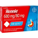 Rennie 680 Mg/80 Mg Kalciumkarbonat/magnesiumkarbonat Tuggtablett 48 St