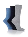 Heat Holders 3 Pair Ladies Iomi Footnurse Gentle Grip Diabetic Socks - Multi, Multi, Women