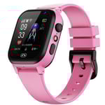 Ny barn 4G smartklocka SOS GPS plats videosamtal SIM-kort för barn Smartwatch kamera vattentät klocka (FW) rosa