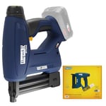 Rapid BTX606 18V P4A Battery-Powered Staple Gun – Cordless Heavy Duty Stapler with LED Light, for Hard and Soft Wood and DIY, Narrow Crown and Brads, Tool Only - Battery Not Included (5001505)