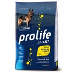 Prolife Smart Adult Medium/ Large Breed kylling og ris for mellomstore og store raser - 12 kg