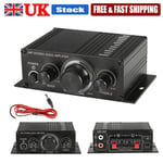 HIFI Power Amplifier Car Home Stereo Loudspeaker Audio 2-Channel Receiver UK