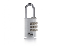 Yale YE3CB/38/131/1/S, Konventionellt hänglås, Kombinationslås, Silver, Gjuten aluminium, Stål, U-format